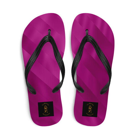 Pink Satin Print Women Flip Flops Summer Beach Sandals Comfort Shoes
